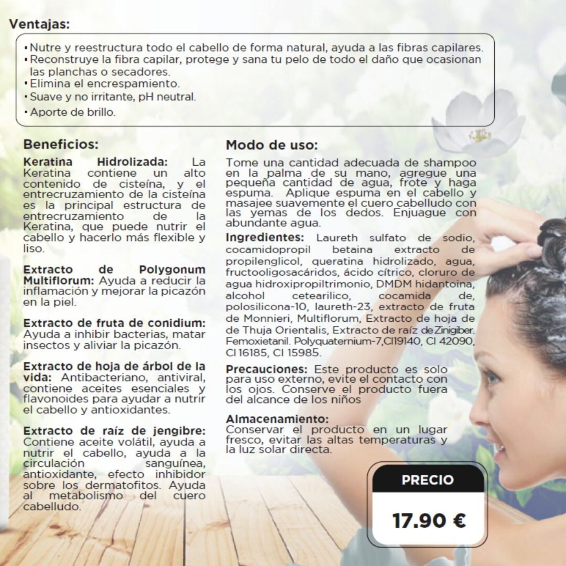 Champú de Queratina Smilife – Restauración profunda para tu cabello - 3