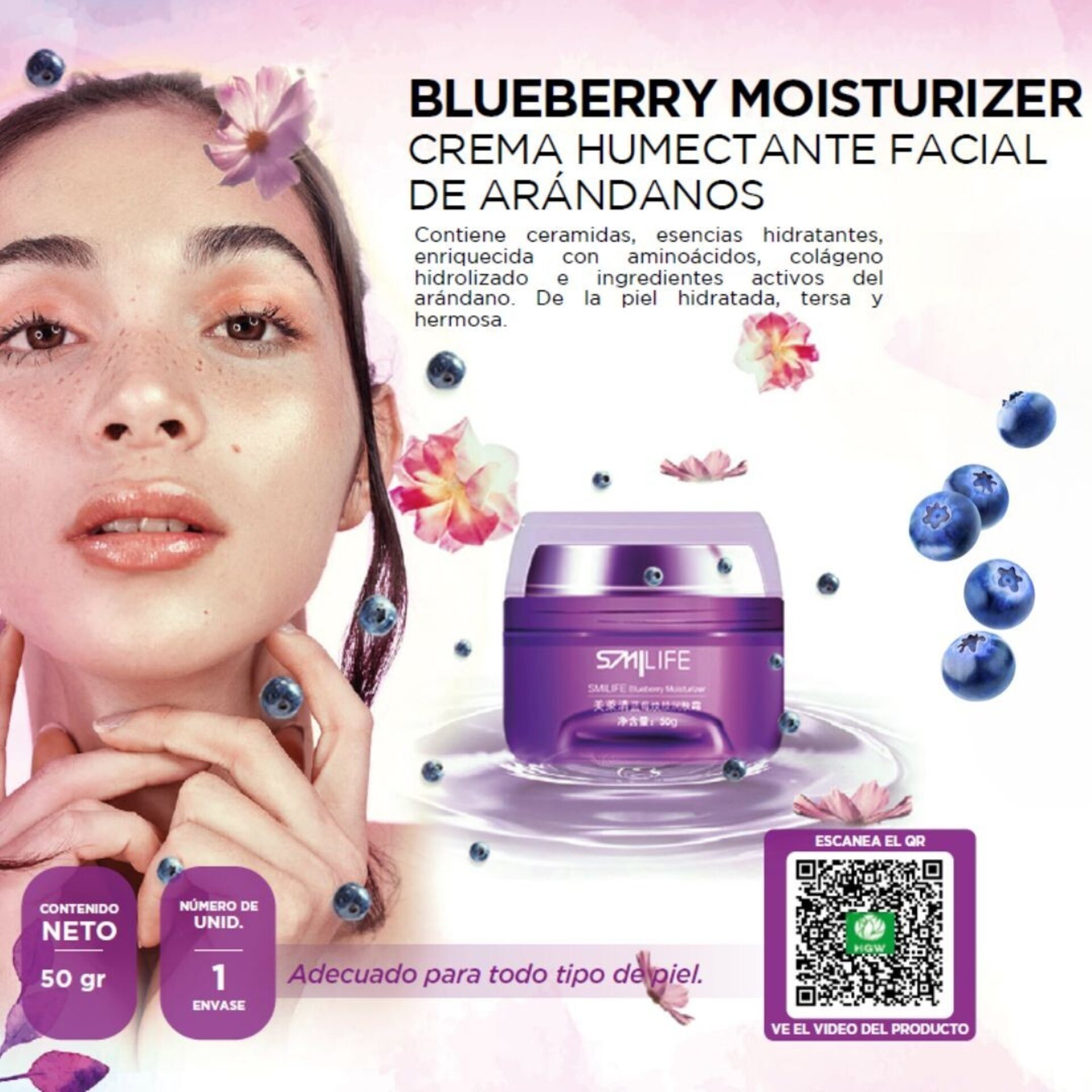 Blueberry moisturizer – Crema hidratante facial con arándanos - 2