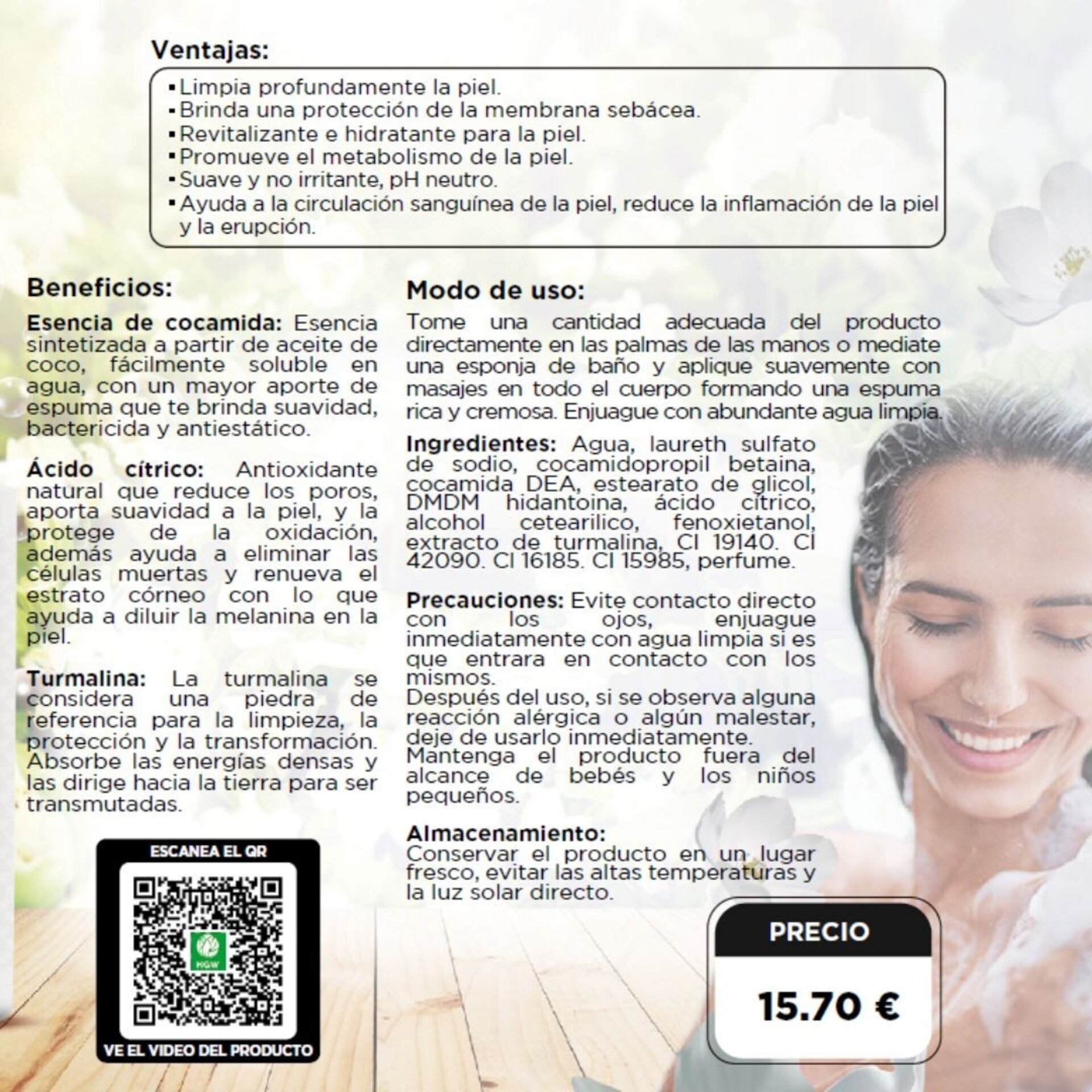 Gel de Ducha con Turmalina – Energía y frescura para tu piel - 3