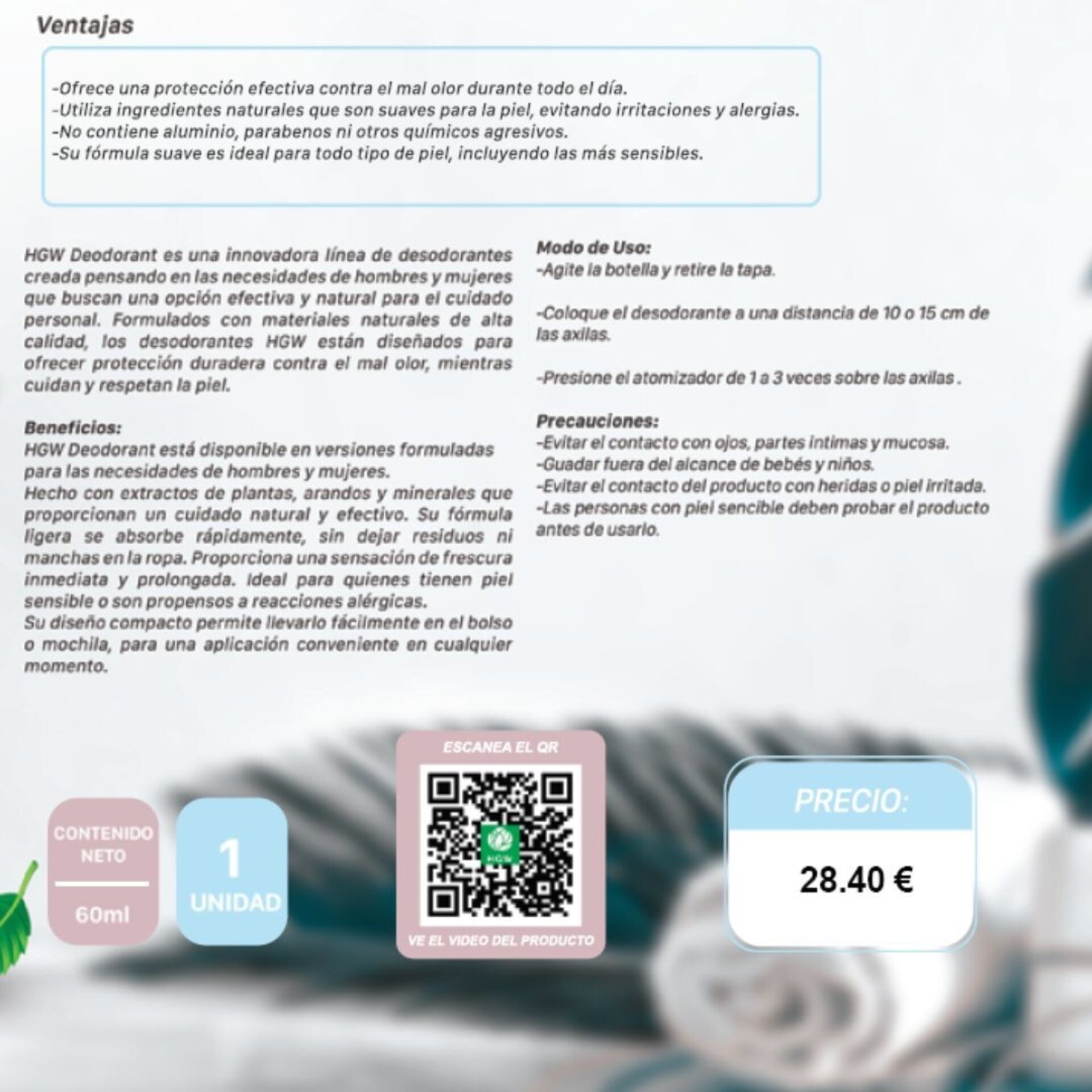 Desodorante en espray hombre  – Protección natural - 2