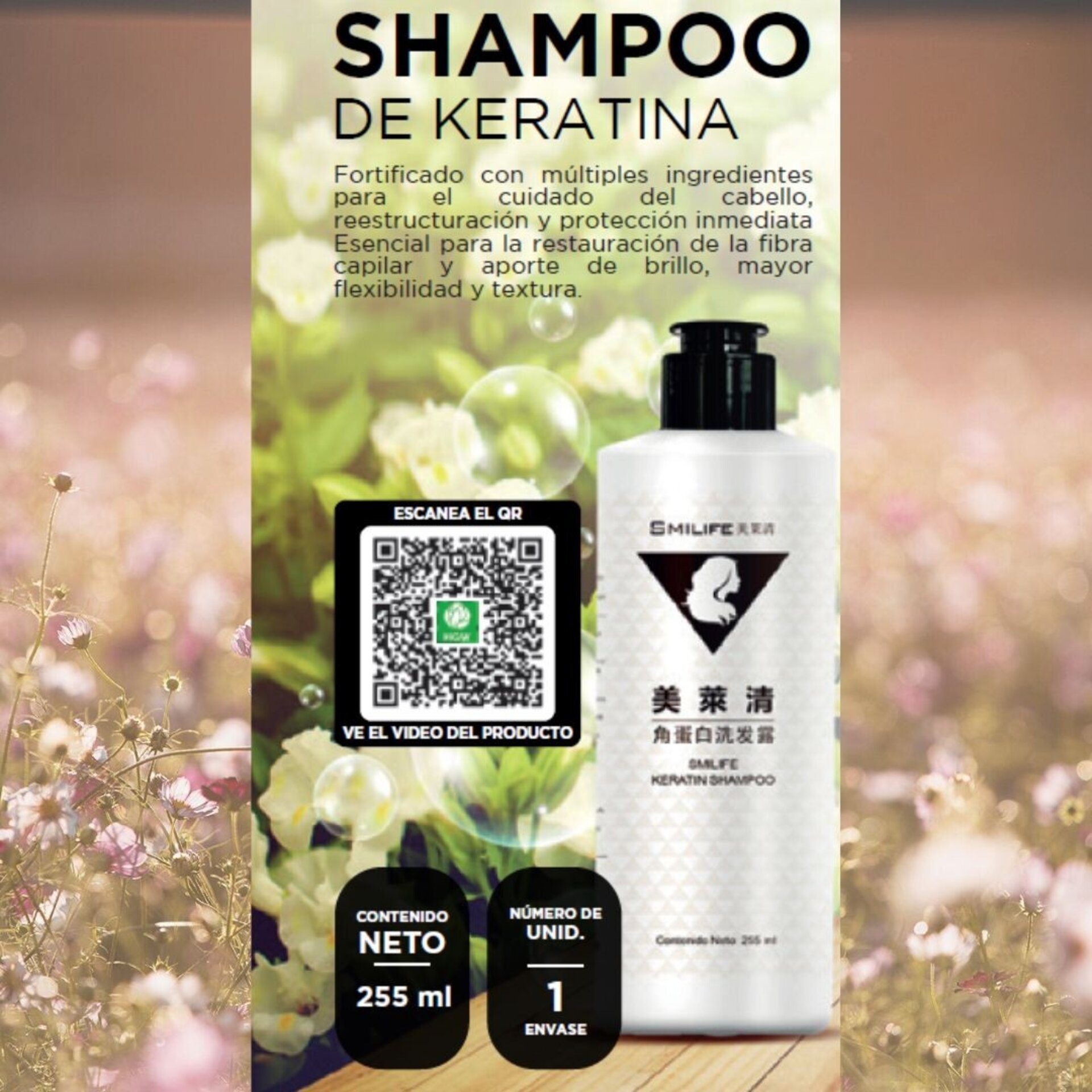 Champú de Queratina Smilife – Restauración profunda para tu cabello - 2