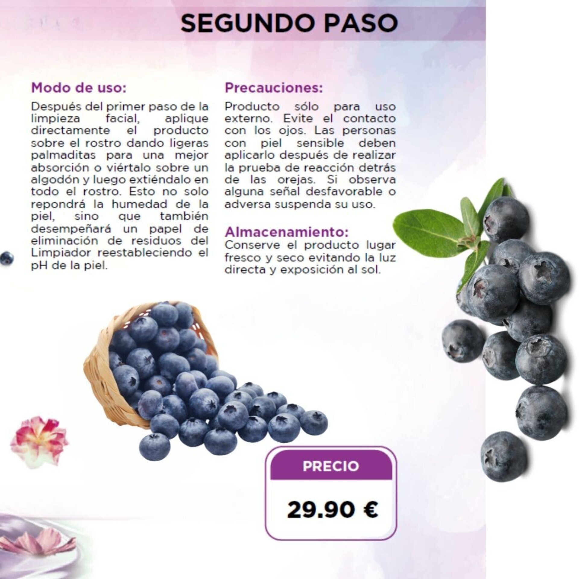 Blueberry facial toner – Tónico facial hidratante con arándanos (100 ml) - 4