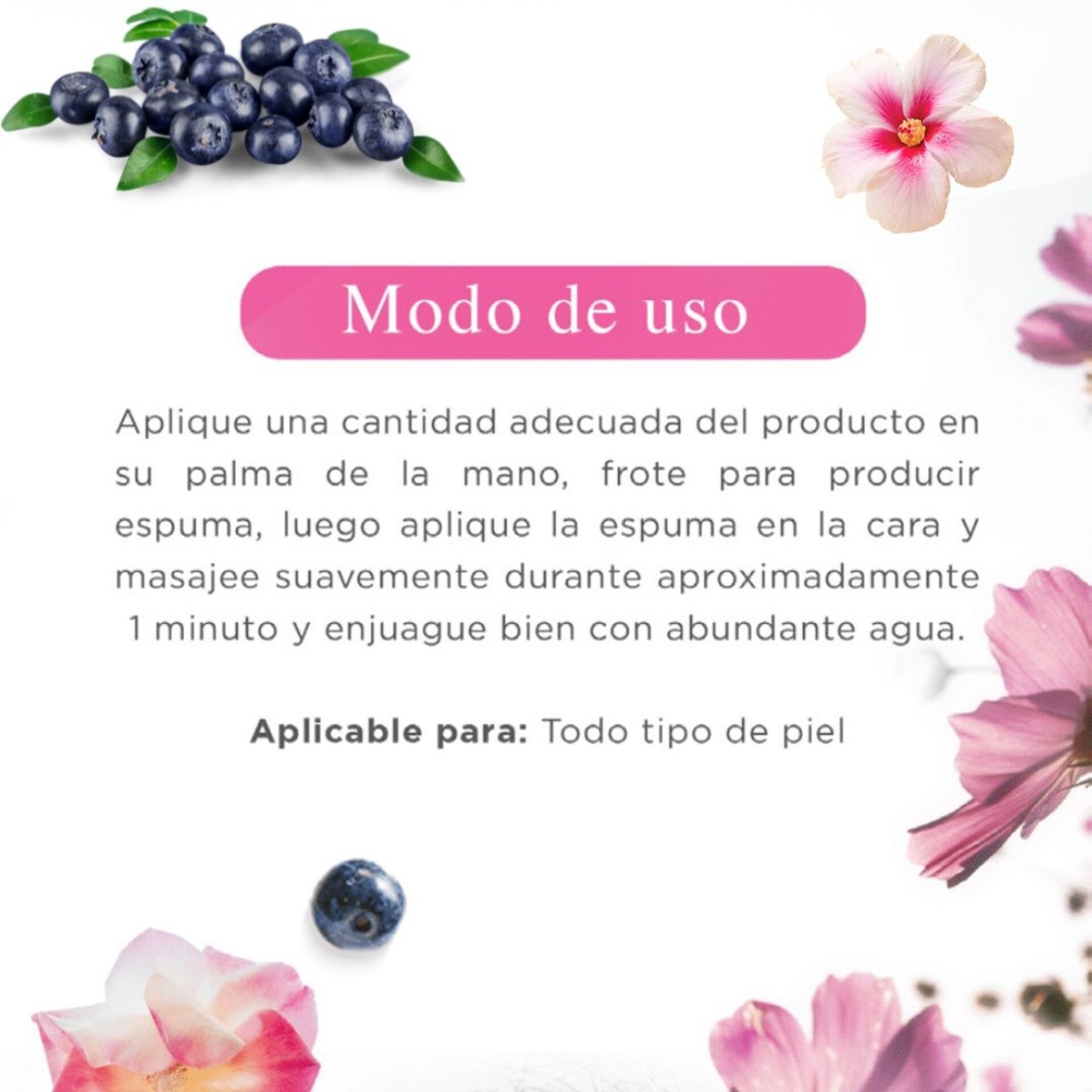Blueberry Facial Cleanser – Limpiador Facial en Crema con Arándanos (100 g) - 7